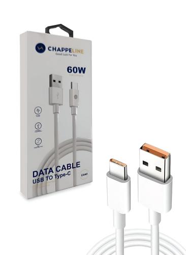 كابل بيانات CHAPPELINE CA40 USB A إلى USB C 60W شح...