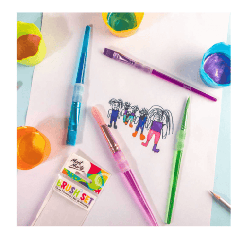 مونت مارت | طقم فرش رسم للأطفال بمقبض سيلكون من 4...