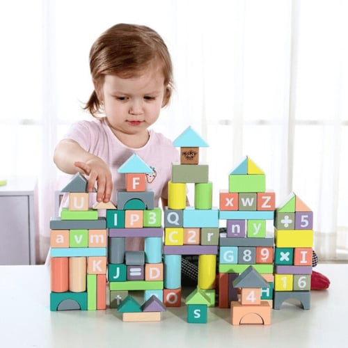 توكي توي | مكعبات البناء الخشبية - 90 قطعة