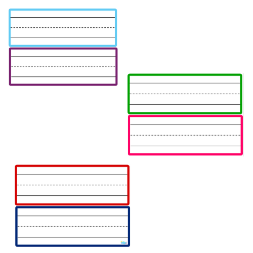 بطاقات كتابة (6 بطاقات)