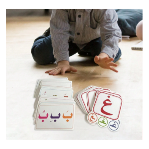 بطاقات أصوات الحرف وأشكال الحرف (منتجين)