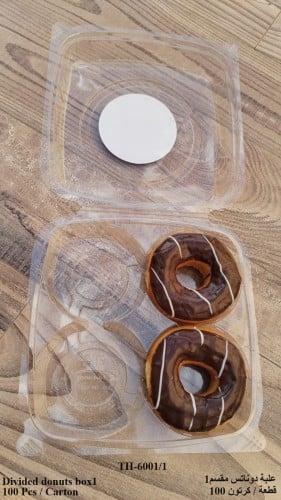 علبة دوناتس مقسم1 TH-6001/1-CLEAR (16632)