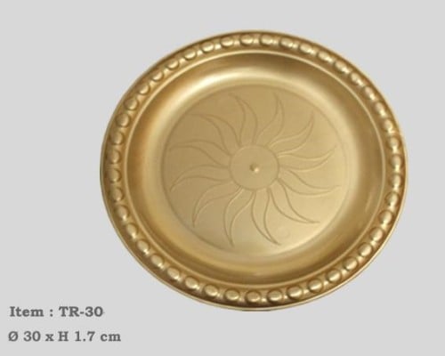 صحن حلويات دائري مقاس 30 سم TR-30-GOLD (14957)