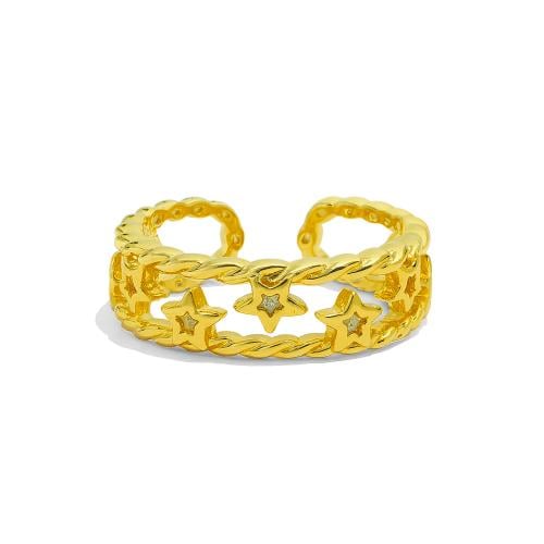 خاتم النجوم مطلي ذهب عيار 18