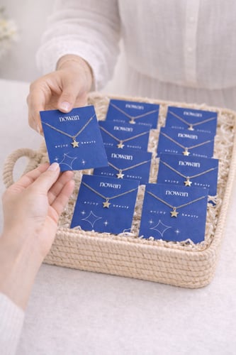 10 قطع من السلسال النجمة الذهبي ضد الصدأ