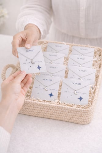 10 قطع من السلسال الهلال الفضي ضد الصدأ