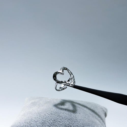 خاتم القلب المتعرج ضد الصدأ | Stainless steel hear...