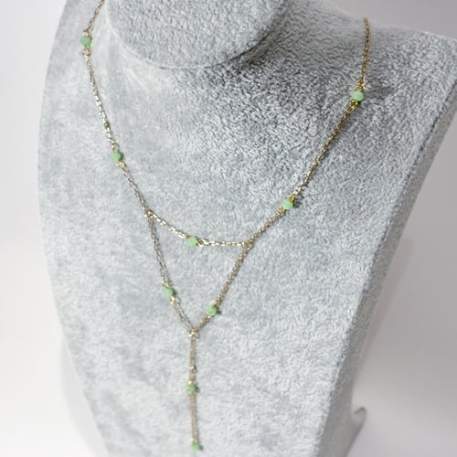 كولكشن موج | عقد مع خرزات زجاجية صغيرة