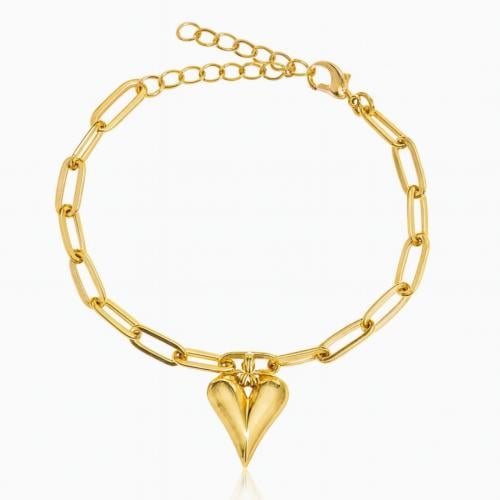 اسوارة القلب المعدني بسلسلة عريضة ضد الصدأ