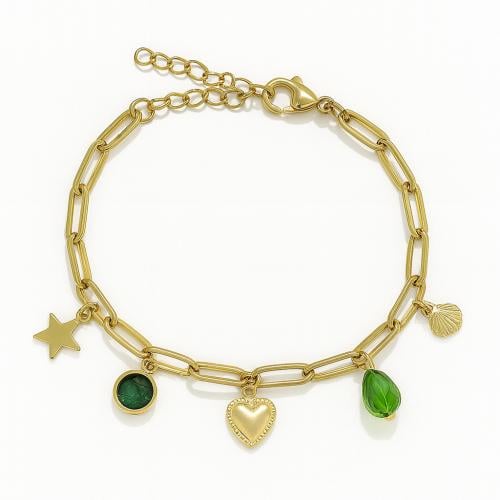 اسوارة التشارمز المتنوعة ذهبي ضد الصدأ