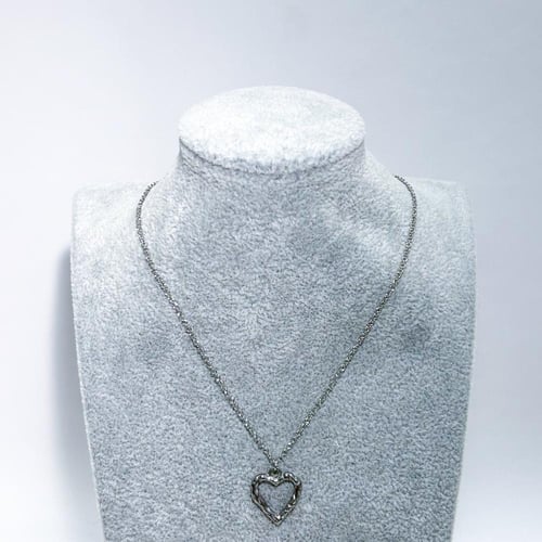 سلسال قلب متعرج ضد الصدأ | Stainless steel heart n...
