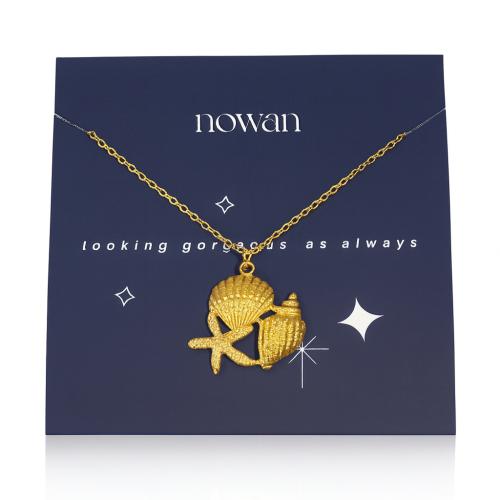 عقد مجموعة البحر الاصداف الذهبي