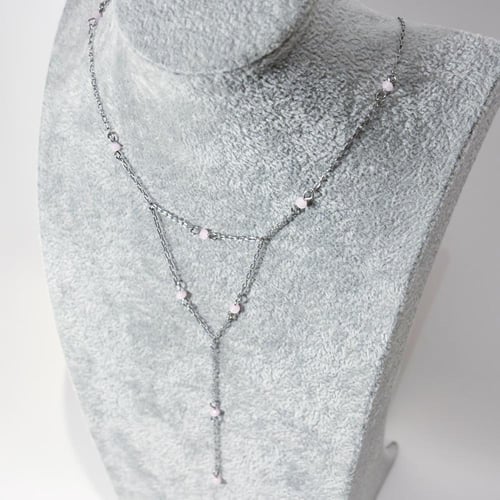 كولكشن موج | عقد مع خرزات زجاجية صغيرة