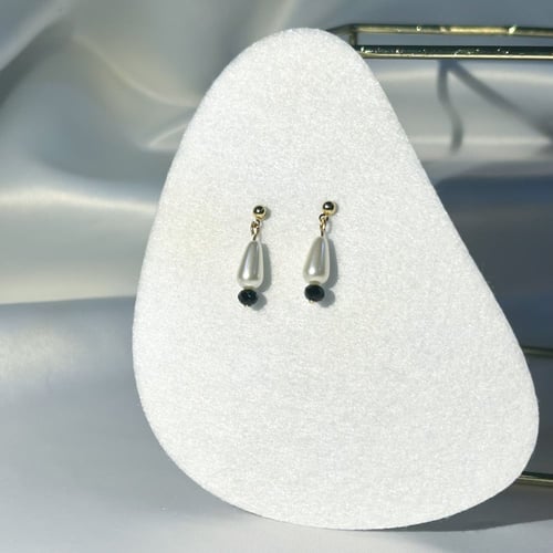 حلق اللولو مع الكرستال | Pearl with crystal earrin...