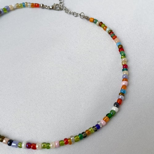 سلسال قصير خرز ملون | Colored beads necklace
