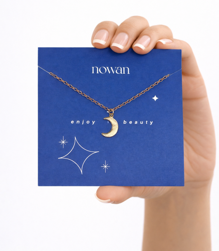 سلسال الهلال الذهبي | Gold moon necklace
