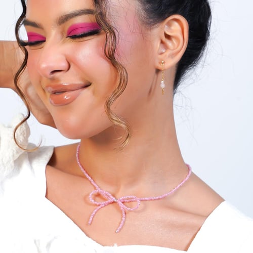 عقد تشوكر فيونكة ناعم | Bowknot choker necklace