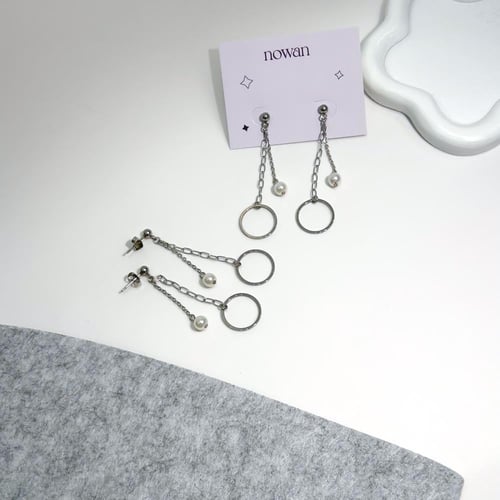 أقراط طويلة بتصميم مودرن | Silver long modern desi...