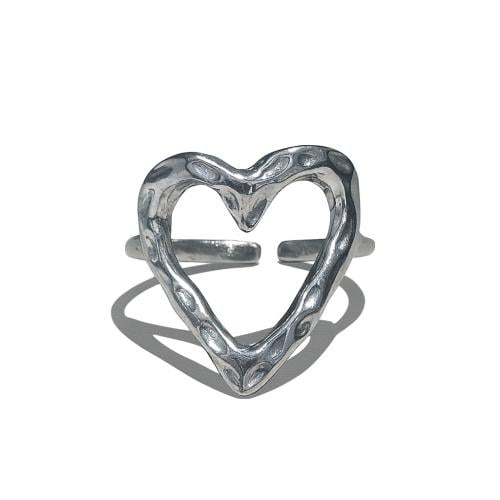 خاتم القلب المتعرج ضد الصدأ | Stainless steel hear...