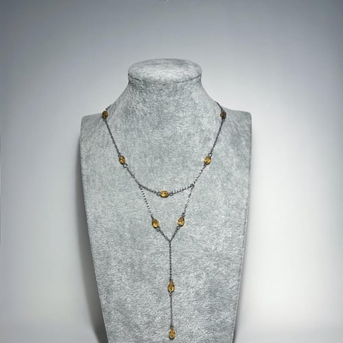 كولكشن موج | عقد مع كريستالات الدمعة