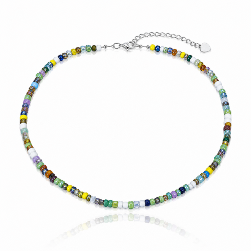 سلسال تشوكر قصير خرز ملون | Colored beads necklace