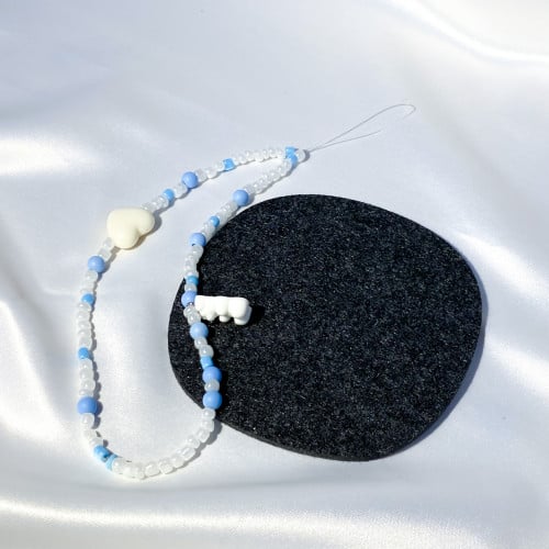 سلسلة جوال أزرق | Baby blue phone strap