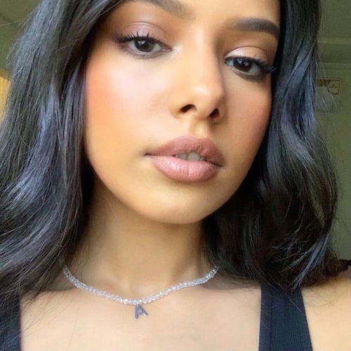 سلسال الكرستال الشفاف مع حرف بإختيارك | Clear crys...