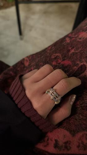 خاتم زركون مطلي