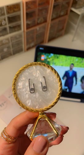 حلق فضي وذهبي