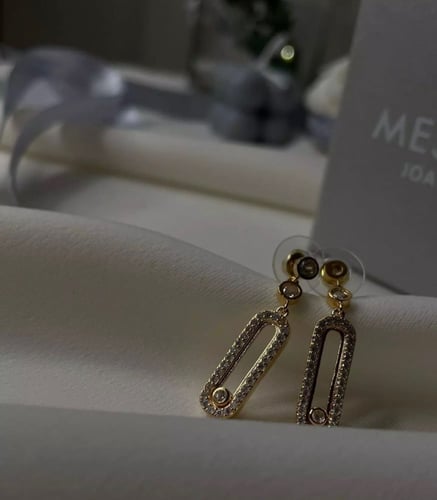 حلق ميسيكا فضي وذهبي