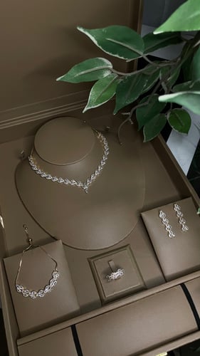 طقم ناعم ذهبي وفضي