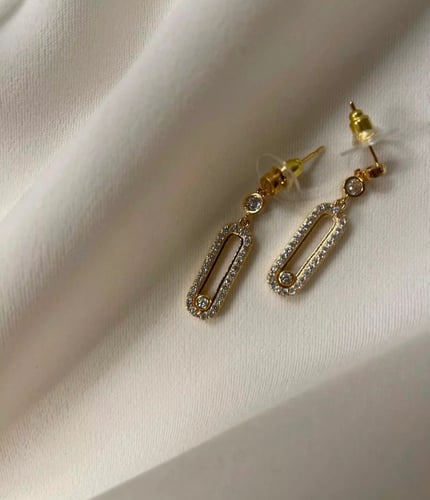 حلق ميسيكا فضي وذهبي