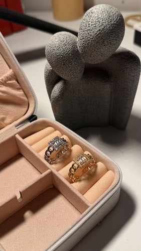 خاتم فري سايز فضي. او ذهبي