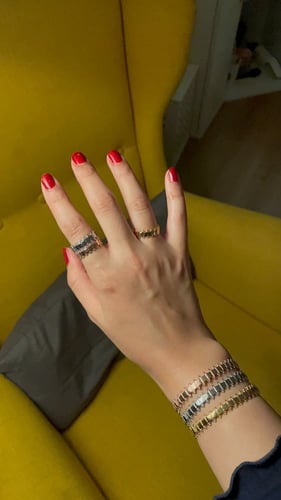 طقم اساور مع خواتم فري سايز