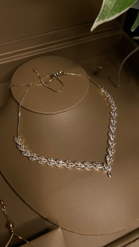 طقم ناعم ذهبي وفضي