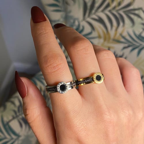 خاتم رجال نسائي مطلي