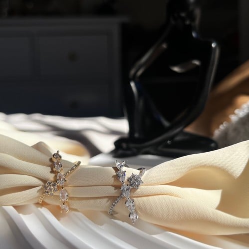 خاتم زركون مطلي