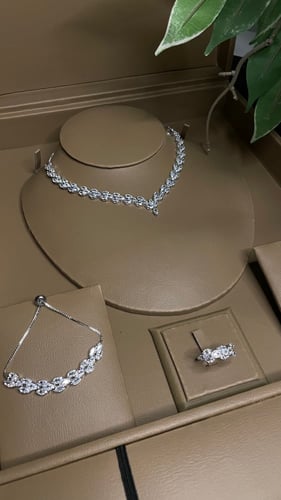 طقم ناعم ذهبي وفضي