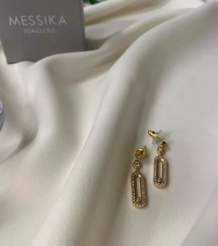 حلق ميسيكا فضي وذهبي