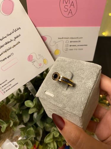 خاتم رجال نسائي مطلي