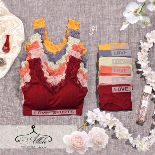 طقم ملابس داخلية خامة سترتش رياضية جودة عالية ، مت...