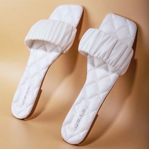 صندل نسائي فلات بتصميم مميز ، متوفر بثلاث ألوان