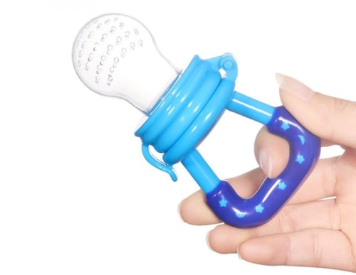 مصاصة فاكهة وخضار لتغذية الرضع، عضاضة سليكون