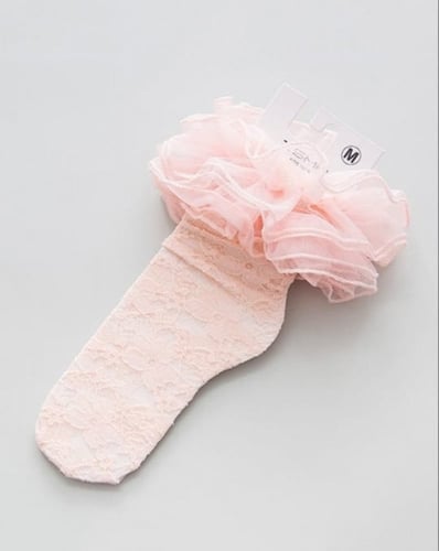 جوارب بناتية بتصميم ناعم ، قابل للتنفس ، زوج واحد