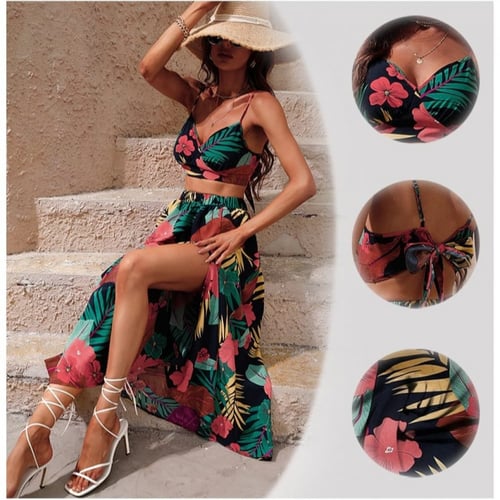 طقم (مجموعة من قطعتين) تنورة نسائية مع صدرية كاجوا...