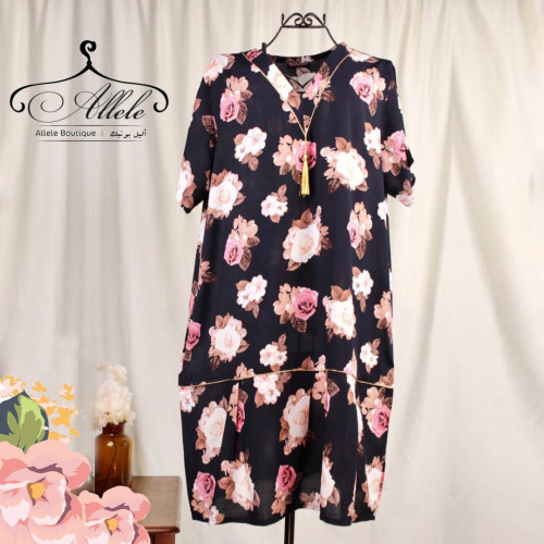 قميص نسائي قصير ، خامة باردة ، لون أسود