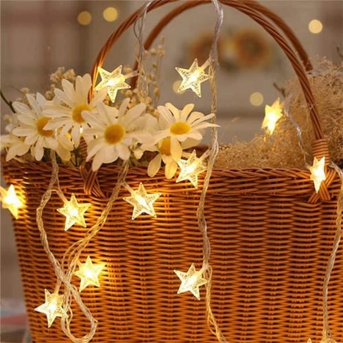 ديكور أضواء رمضان نجمة led بالبطاريه