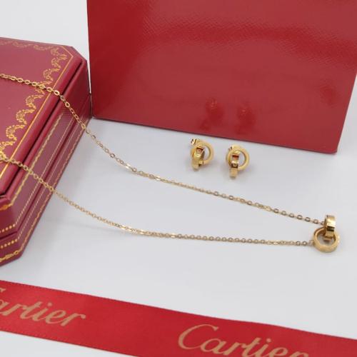 اكسسوار كارتير سلسال+حلق مع علبه وكيس الماركة