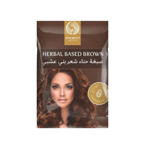 صبغة حناء للشعر بني عشبي 100 جم من زينة بيوتي