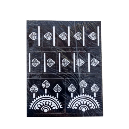 لصقات نقش حناء للكف والاصابع النجمة الذهبية